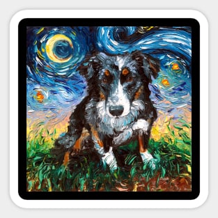 Australian Shepherd Night Sticker